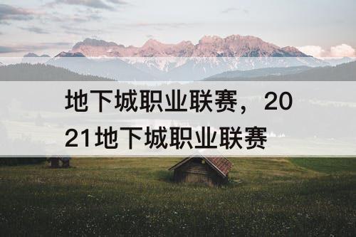 地下城职业联赛，2021地下城职业联赛