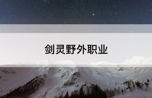剑灵野外职业
