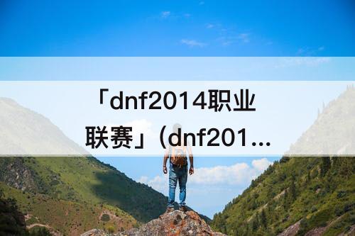 「dnf2014职业联赛」(dnf2014职业联赛冠军)