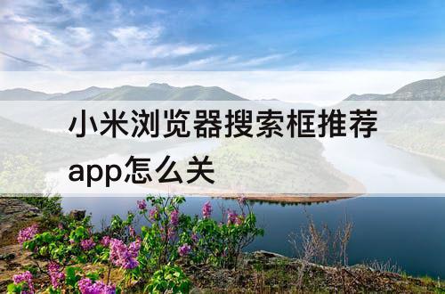 小米浏览器搜索框推荐app怎么关