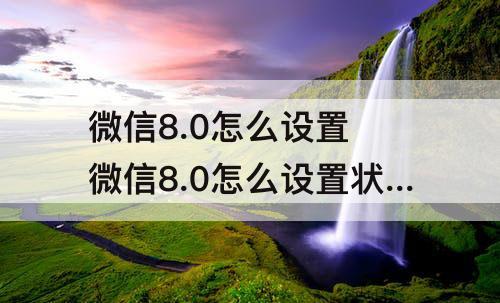 微信8.0怎么设置 微信8.0怎么设置状态背景全屏
