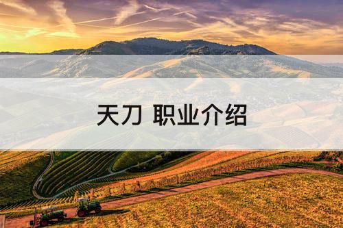 天刀 职业介绍