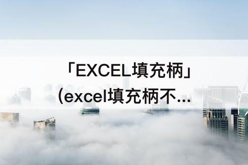「EXCEL填充柄」(excel填充柄不见了)