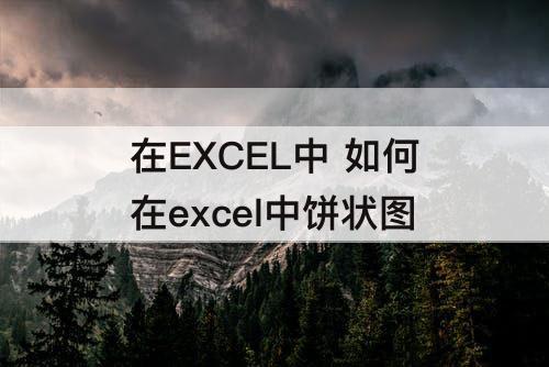 在EXCEL中 如何在excel中饼状图