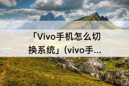 「Vivo手机怎么切换系统」(vivo手机怎么切换系统桌面)