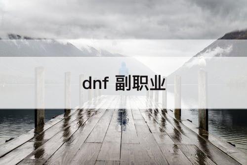 dnf 副职业