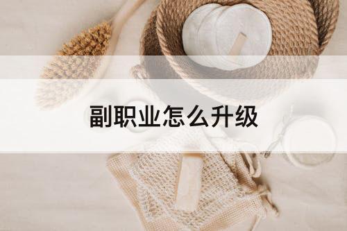 副职业怎么升级