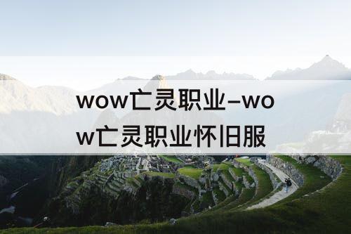 wow亡灵职业-wow亡灵职业怀旧服