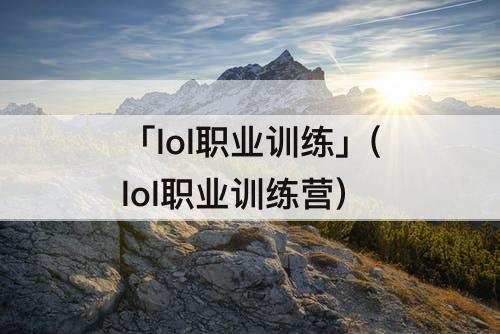 「lol职业训练」(lol职业训练营)