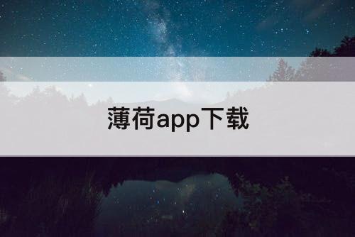 薄荷app下载