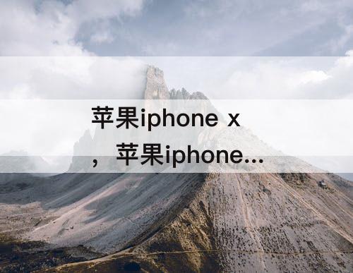 苹果iphone x，苹果iphone xs max