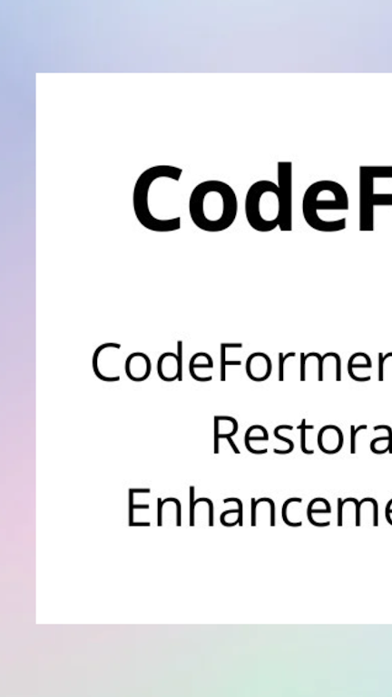 codeformer手机版下载安装  v1.9图1