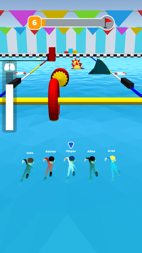 游泳大作战滑水障碍赛最新版  v1.0.0图2